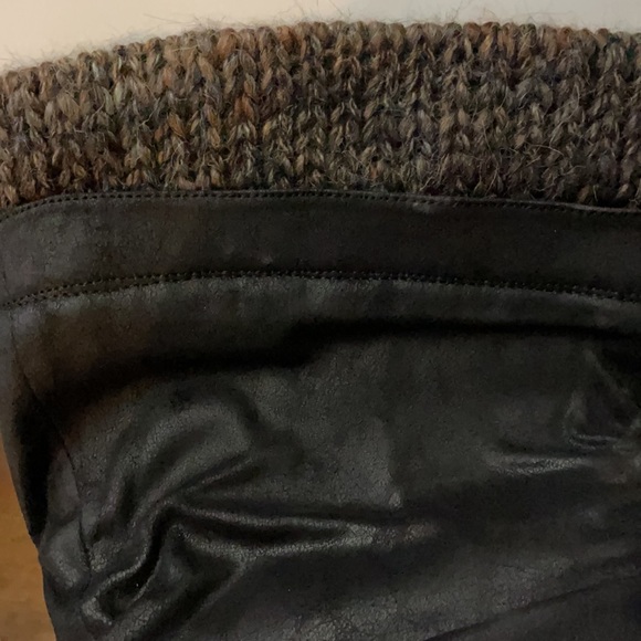 Torrid Boots NWT Black Sweater Trimmed Knee High Slouch Boot 7W - Picture 8 of 13